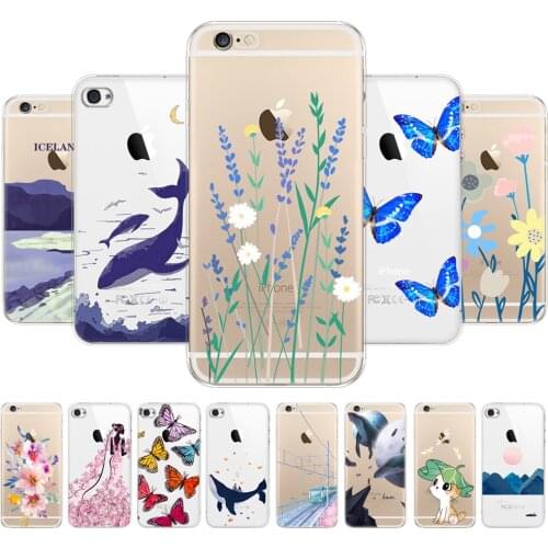For iphone 5s 5 s se 2016 4 4s Case soft silicon tpu phone Shell Cover For Apple iPhone 6s 6 s plus Fundas coque bumper