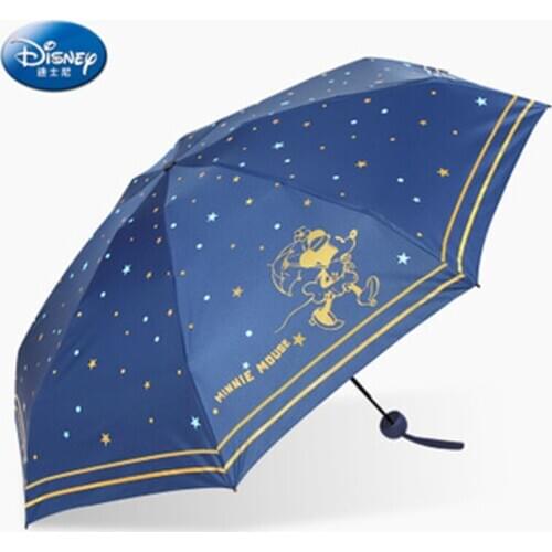 Disney Mickey Capsule Children Umbrella Windproof Anti-UV Folding Umbrella Portable Travel Rain Women Pocket Umbrella