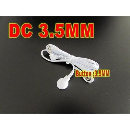 DHL- Freeshipping 200pcs/lot 2-way DC head 3.5MM Snap electrode Lead wire/cable plug for EMS/tens unit machine pluse therapy