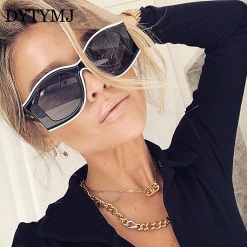 DYTYMJ Vintage Big Frame Punk Sunglasses Women Luxury Brand Sunglasses for Women Exaggerated Punk Shades for Women Gafas De Sol
