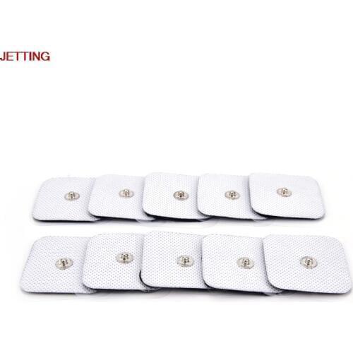 10Pcs Electrode Pads Tens Electrodes for Tens Digital Therapy Machine Massager 4*4cm Nerve Stimulator
