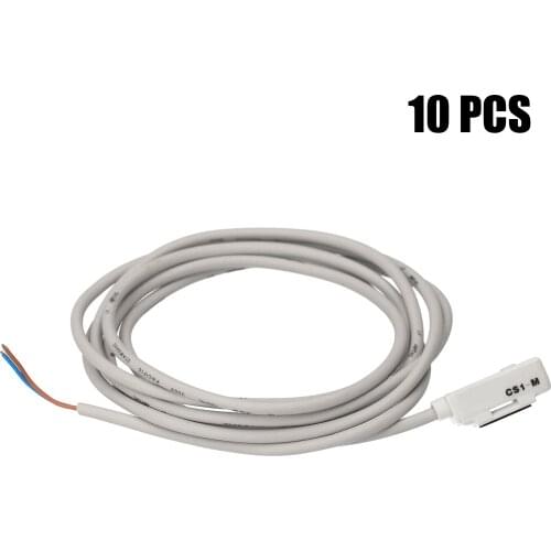 KKmoon Switch 10 Pcs Magnetic Reed Sensor Switch D-C73 DC AC 5-240V 100mA Normally Opened for Pneumatic Air Cylinder CS1-J D-C73