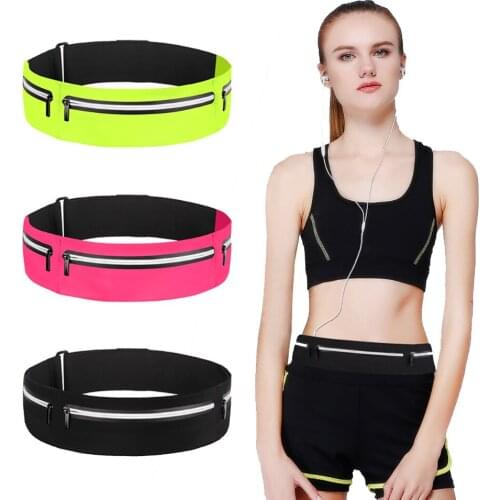 Kokossi New Outdoor Waist Bag Men and Women Fitness Running Waist Bag Reflective Waterproof Waist Bag Invisible Small Belt