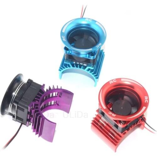 RC Car 540 550 3650 Motor Heat Sink Cover + Cooling Fan Heatsink +Guide Cover Air Channel For RC Car HSP Traxxas Axial Parts