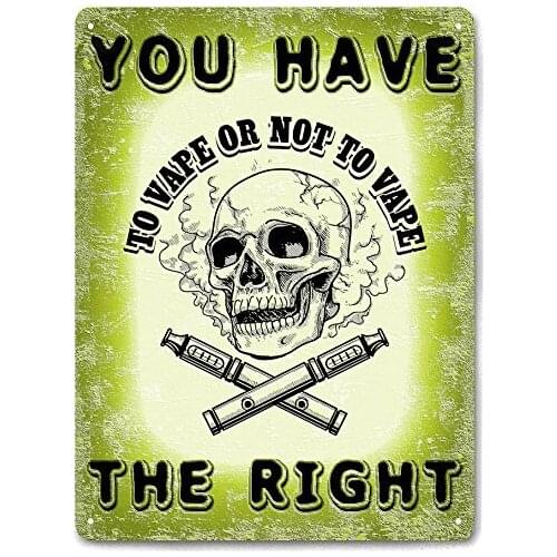 Metal Sign classic vape smoke shop vintage style mancave wall decor