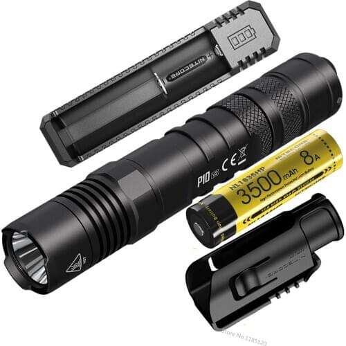 NITECORE P10 V2 Vision Powerful Upgrade Flashlight SMO XP-L2 V6 White Light max 1100 Lumen beam throw 201m Search Rescue Torch