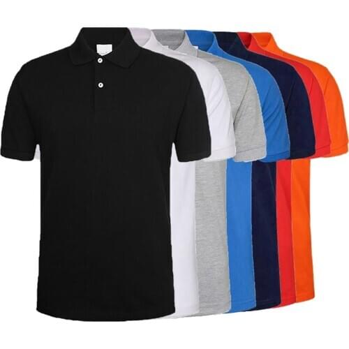 New Casual Men Summer Polo Shirt Brand Fashion Business Cotton Short Sleeve Polo Shirts Male Solid Golf Tennis POLO Plus Size