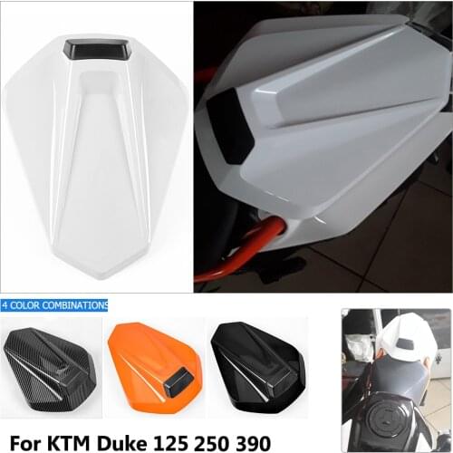 Moto Rear Passenger Pillion Solo Seat Cover Cowl Fairing For KTM 125 200 250 390 Duke 2017 18 2019 2020 2021 Carbon White Black