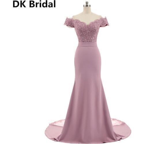 Formal Evening 2019 Sweetheart Design Elegant Mermaid Prom Dress Satin With Appliques Evening Dresses Long Robe De Soiree