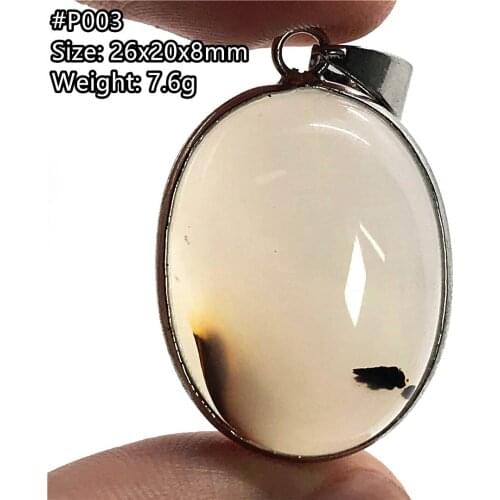 Natural Chalcedony Pendant Jewelry For Women Man Healing Love Luck Gift 26x20x8mm Beads Oval Stone Crystal Silver Gemstone AAAAA