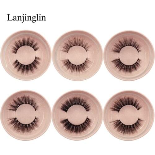 New 1 pair winged false eyelashes natural 3d mink lashes hand made full strip lashes makeup mink fake lash eyelash extension