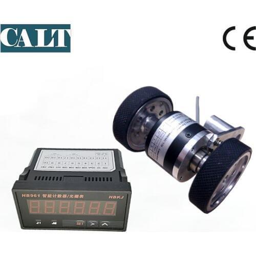 CALT GHW52 Roller Wheel Encoder Length Measuring Counter 200mm Circumference Wheel With 6 Digit HB961 Display Instrument