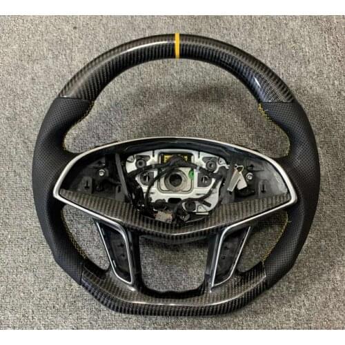 Cuatomized Real Carbon Fiber Sports Steering Wheel Alcantara Leather compatible for Cadillac XT5 CT6 2020