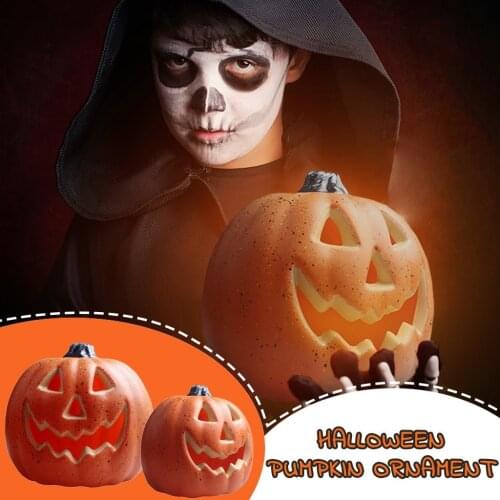 Halloween Pumpkin LED Light Lamp Creative Lantern Home Props Pumpkin Bar Horror Pumpkin Toy Projection Lamp Halloween Decoration