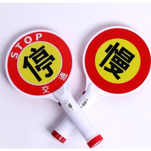 LED Stop Sign Slow Warning Reflective Sign, Rechargeable / Battery Traffic Safety Sign, Stop Slow Paddle Sign, Weatherproof
