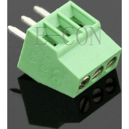1pcs 3 poles/3 Pin 2.54mm 0.1'' PCB Universal Screw Terminal Block Connector