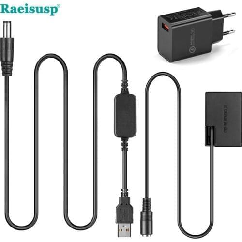 USB Cable ACK-E18 DR-E18 Dummy Battery 5V USB Charger for Canon EOS 750D Kiss X8i T6i 760D T6S 77D 800D 200D 250D Rebel SL2 SL3