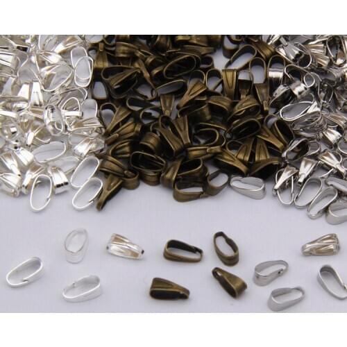 Yage 1500pcs/lot Pendant Clips Pendant Clasps Pinch Clip Bail Pendant Connectors Jewelry Findings DIY jewelry parts accessories