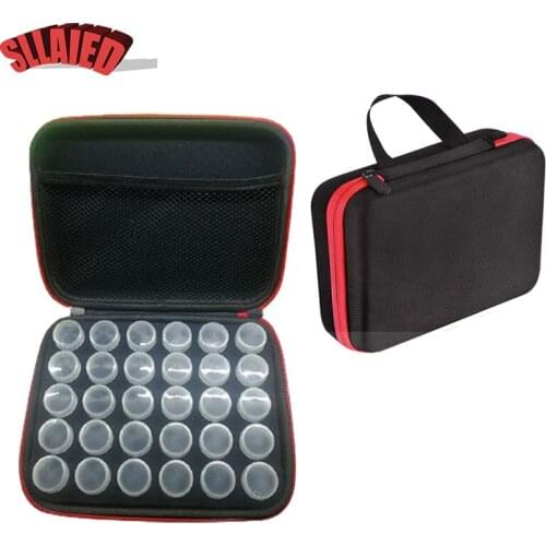 Diamond Painting Storage Box Kits Tools Organizer Carrying for Embroidery Craft Accessories Slots Essential Oil Sample Bags Set