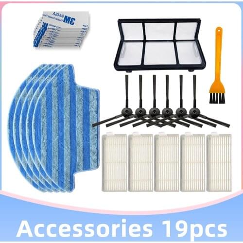 Main Primary Strainer Side Spin Brush HEPA Filter Mop Cloth Spare Parts for Chuwi iLife V55 Pro Robot Vacuum Cleaner Replacement