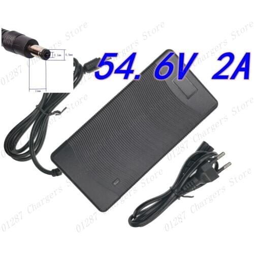 54.6V 2A charger for 48V 2A Battery charger DC Socket/connector for 48V 13S Lithium Ebike battery