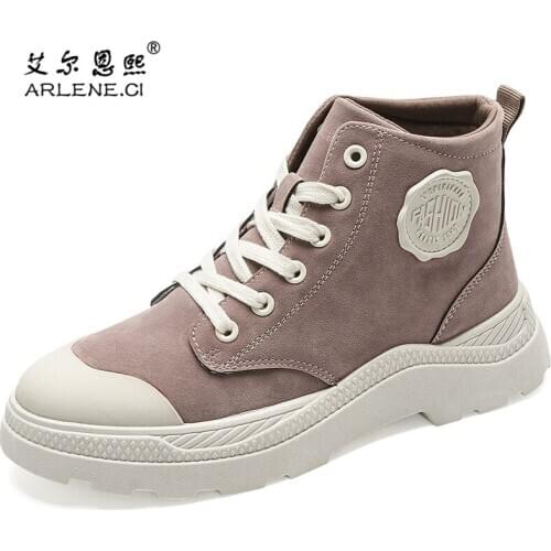 High-top Shoes Women Vulcanized Fashion Platform Sneakers Trending Female Solid Color Casual Shoes High Quality Zapatillas Lona