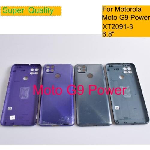 10Pcs/Lot For Motorola Moto G9 Power XT2091-3 XT2091-4 Housing Battery Cover Back Cover Case Rear Door Chassis Shell G9 Power