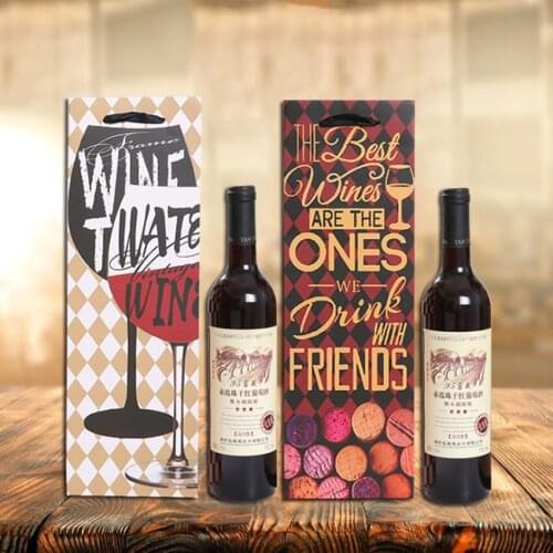 10pcs/lot High-end Wine Bag Gift Packaging Single Wine Tote Two Selection Gift Bag