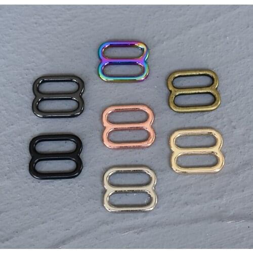 100 Pcs 15mm Metal Adjust Buckle DIY Metal Heavy Duty Thickness Shoulder Leather Bag Strap Belt Web Rectangle Adjust Tri-glide