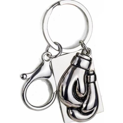 100pcs Good Quality Stainless Steel Boxing Glove Keychains Boxing Glove Keyrings for Gifts SN3725