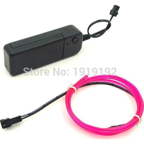 2.3mm 10 Colors Choice 1Meter Car party Decorative Led Thread Indoor Decals Tags 3V Flexible Neon Light EL Wire Rope Tube