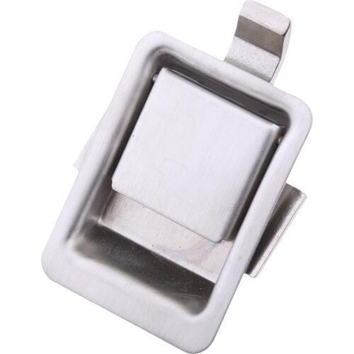 2Pcs Stainless Steel Recessed Mounted Latch Mini Flush Mount Paddle Handle Lock