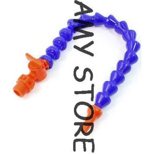 30.5cm Long 1/4BSPT Plastic Flexiable Lathe Milling Water Pipe w Control Valve