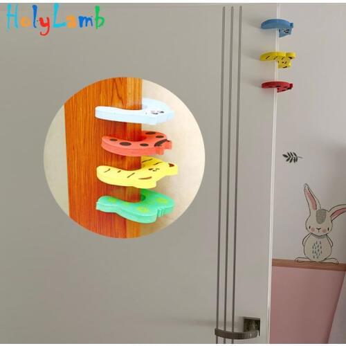 7Pcs/Lot Protection Baby Safety Cute Animal Security Card Door Stopper Baby Newborn Care Child Lock Protection From Children