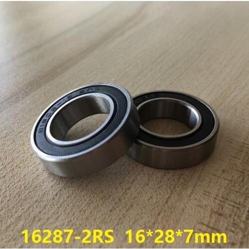 50pcs ABEC-5 16287-2RS 16287RS 61902-16 2RS 16x28x7 mm deep groove ball bearing for bicycle bottom bracket bearing 16287 2RS
