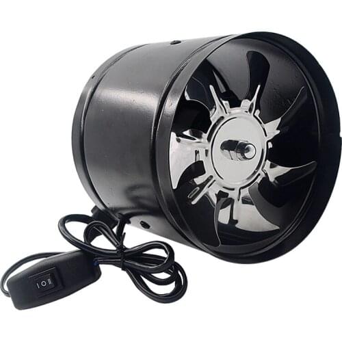 7 inch Powerful Kitchen Toilet Exhaustfan Louver 7" Pipe Exhaust Fan Air Ventilation Ceiling Booster Blower Metal exhauster