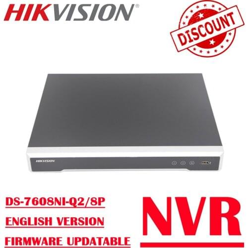 Hikvision DS-7608NI-Q2/8p 8CH H.265 PoE NVR Plug and Play 4K 8MP Onvif Original Embedded Network Video Recorder