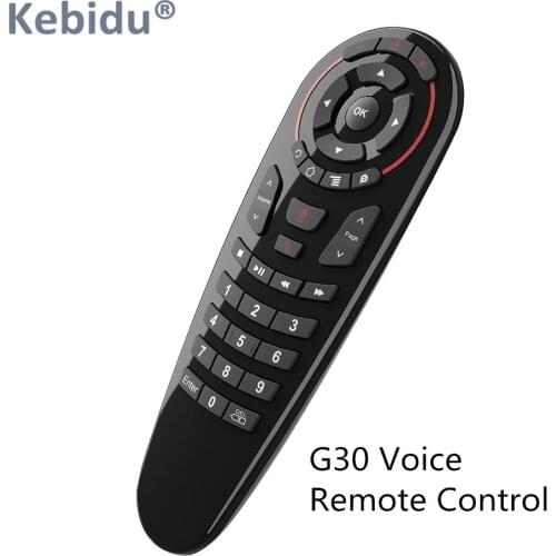 Kebidu G30 Voice TV Remote Control 2.4G Wireless Mini Keyboard Air Mouse for Android TV Box Computer TV Projectors