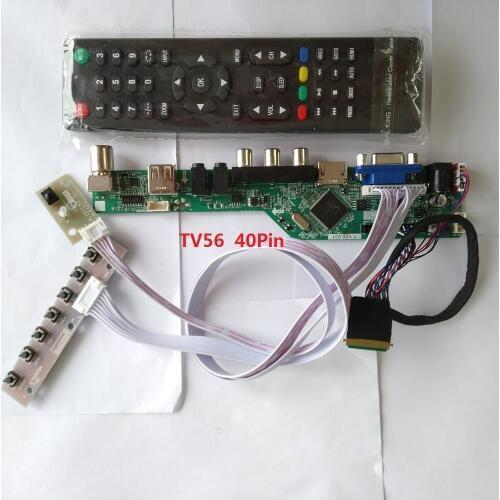 Kit for LP156WH2(TL)(EA) Controller driver board 1366X768 USB HDMI 15.6" LCD LED 40pin LVDS TV AV Panel Screen VGA remote