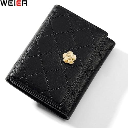 Coin Card Small Wallet Womens Soft PU Leather Flower Hasp Ladies Standard Purses Female Wallet New Brand Fashion Purses Cartera