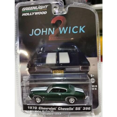 GREENLIGHT CARS 1:64 John Wick 2 1970 Chevrolet Chevelle SS 396 Hollywood series Collect alloy die-casting car model toys