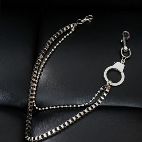 New Chain Belt On Jeans Rock Trousers Accessories Best Quality Mens Hip-hop Punk Solid Alloy Chain on Jeans Trousers Chain