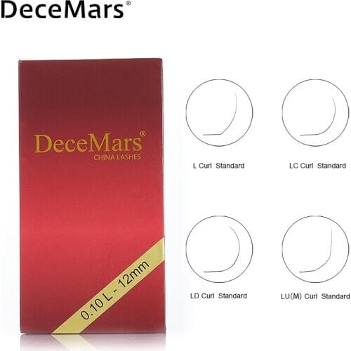 DeceMars L LC LD LU M Eyelash Extension 8-15mm Mixed Length PBT Mink for Grafting Lashes