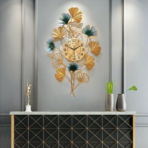 New Large Luxury Wall Clock Creative Art Silent Chinese Design Quartz Living Room Wall Clock Reloj De Pared Home Decoration