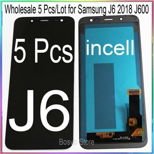 WholeSale 5 Pcs/lot for samsung J6 2018 J600 J600F LCD Screen Display with Touch Digitizer Assembly