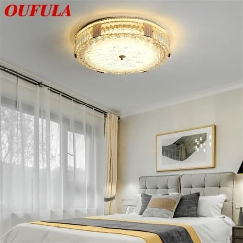 OUFULA Modern Ceiling Light LED Luxury Crystal Lamp Fixtures Home For Dining Room Decoration