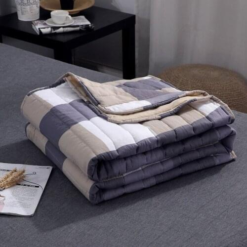 Plaid Modern Throw Blanket Summer Air Conditioning Thin Blankets For Beds Office Sofa Home Textile High Quality Bedspread