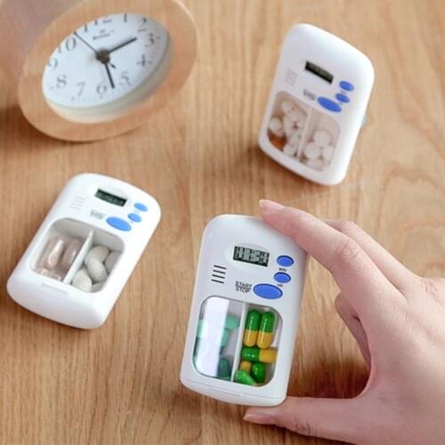 Mini Portable Pill Reminder Drug Alarm Timer Electronic Box Digital Pill Box Timer With Electric Alarm Medicine Pill Case