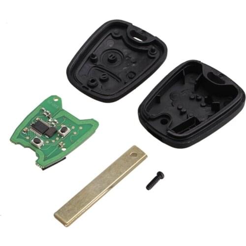 Professional 2 Buttons Remote Control Car Key Slotted Remote Control For PEUGEOT 307 433MHZ With PCF7961 Transponder Chip
