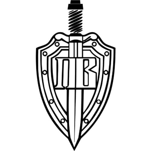 S51685# Various Sizes Car Stickers Vinyl Decal Shield and Sword Frontier Troops Motorcycle Decorative Accessories Creative